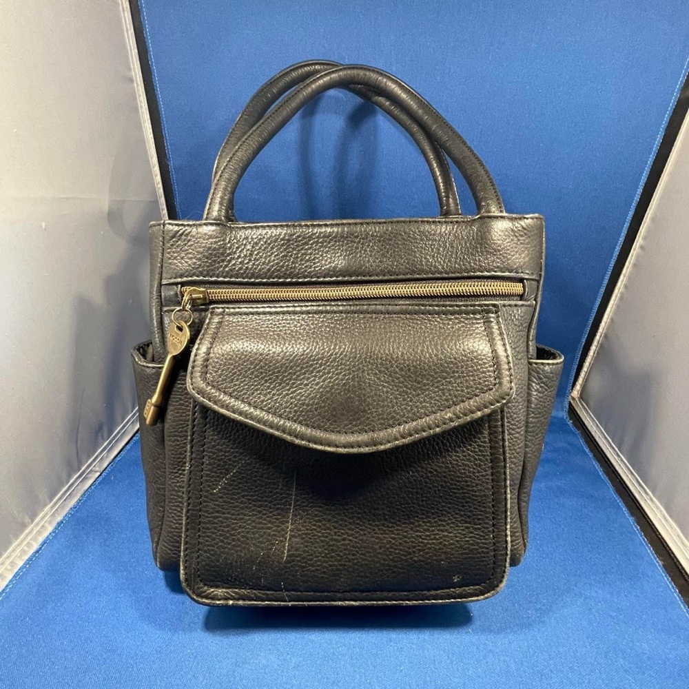 Black Leather Fossil Handbag